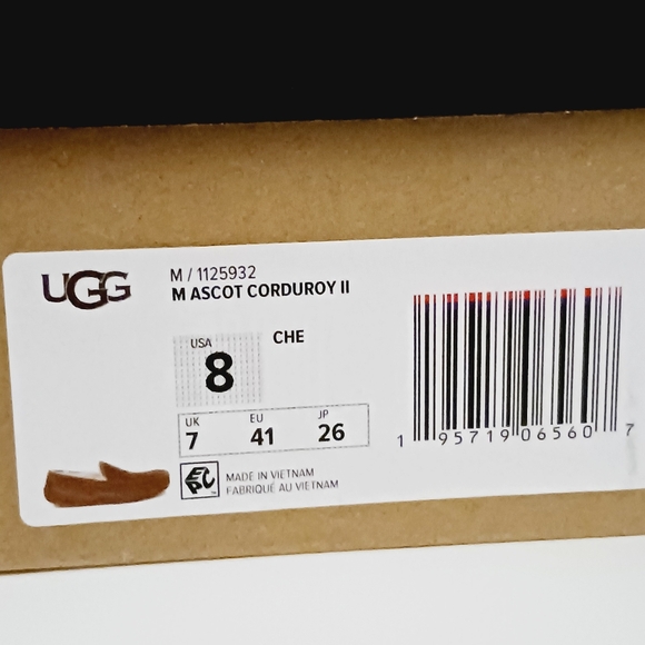 Ugg Ascot II Venetian Curdoroy Driver/Slippers Size 8 Men/9.5 Women - Picture 2 of 12